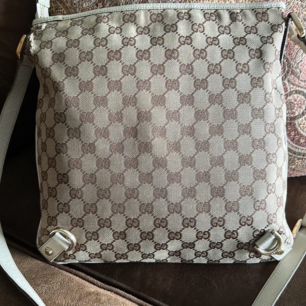 Authentic GUCCI Abbey Guccissima Canvas GG Shoulder Tote Bag - Picture 3 of 16